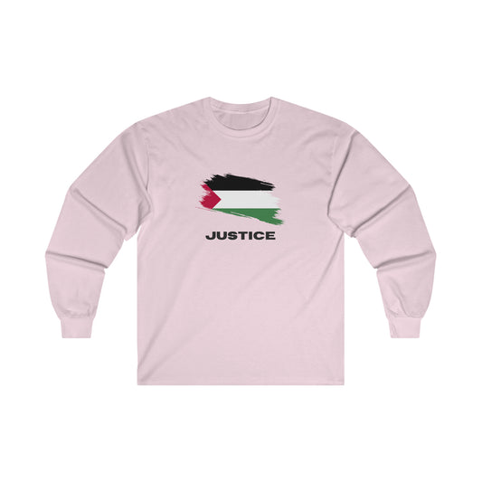 "Justice" for Palestine- Ultra Cotton Long Sleeve Tee